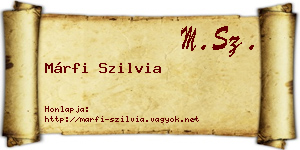 Márfi Szilvia névjegykártya