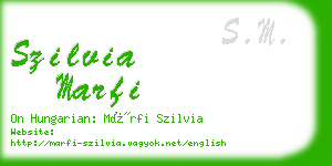szilvia marfi business card